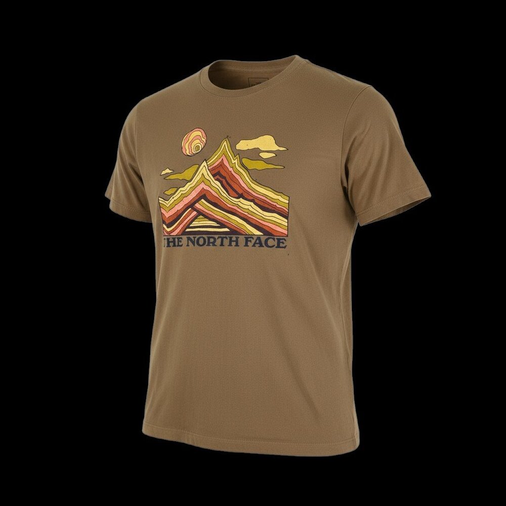 The North Face Men Medium Landscape Graphic Print Short Sleeve Cotton T-Shirt